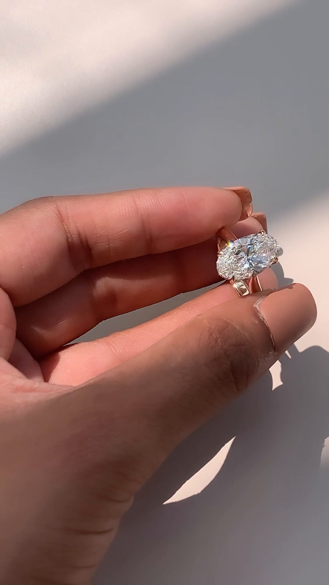 Pandora Oval Hidden Halo Moissanite Engagement Ring