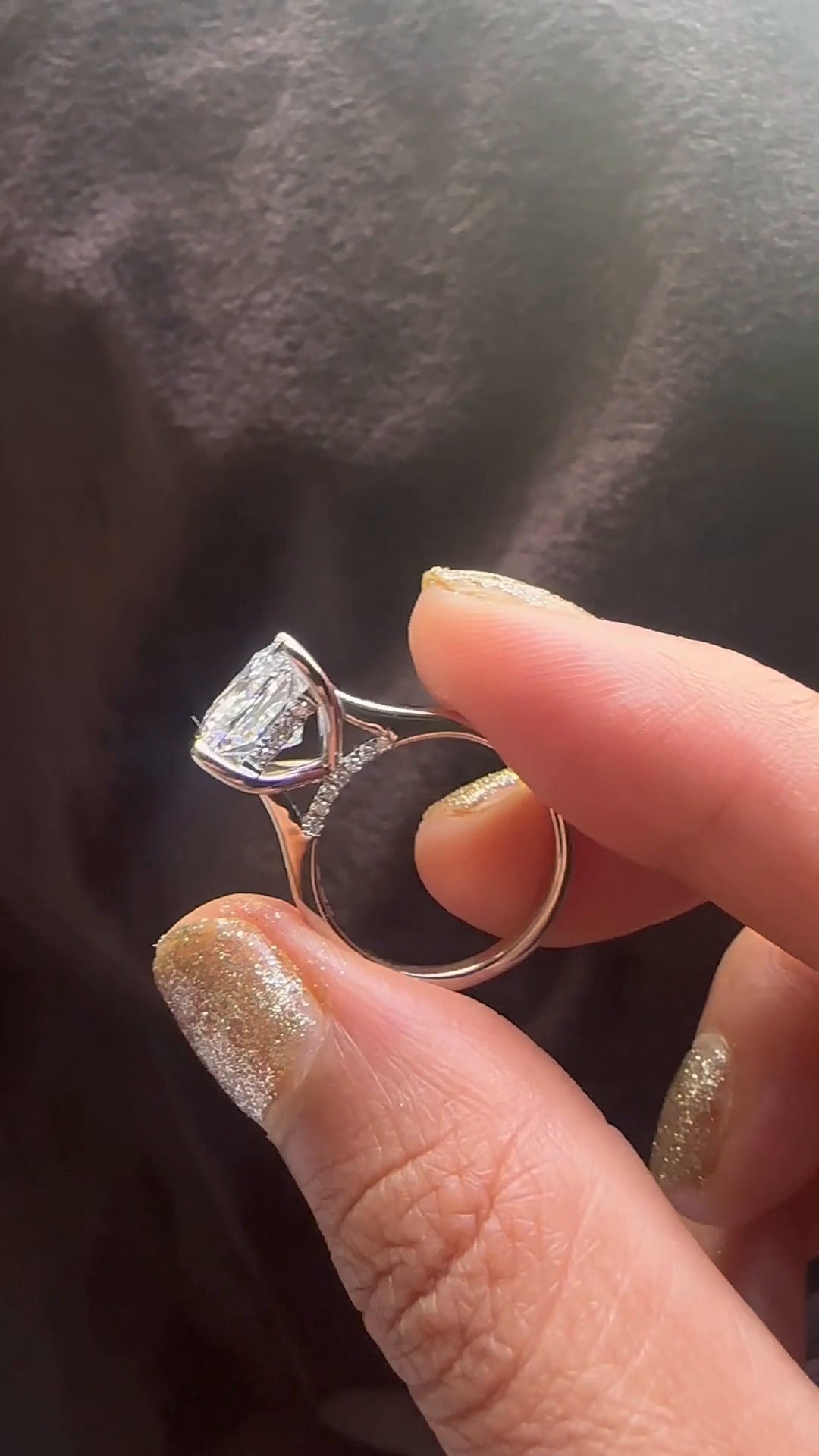 Pandora Princess Hidden Halo Moissanite Engagement Ring