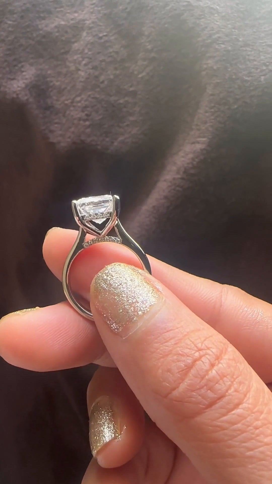Pandora Princess Hidden Halo Moissanite Engagement Ring