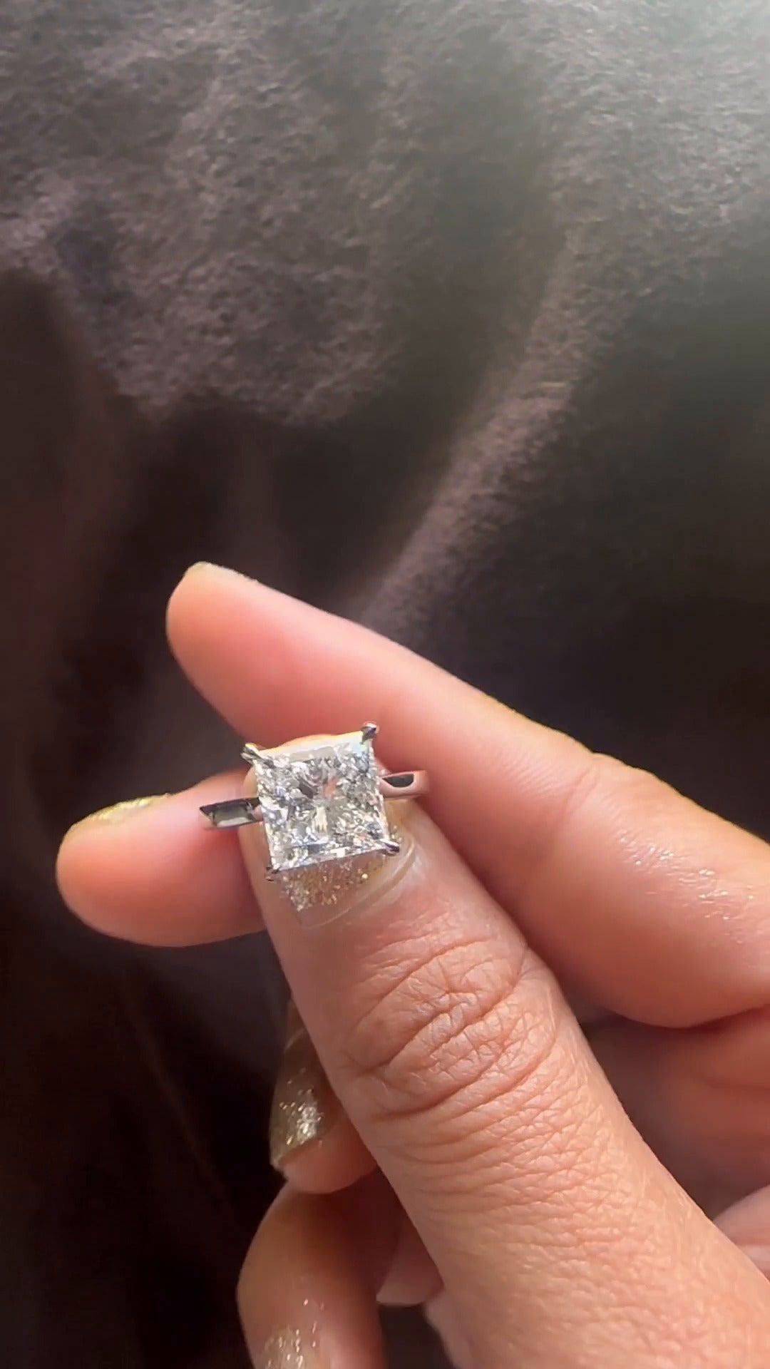 Pandora Princess Hidden Halo Moissanite Engagement Ring