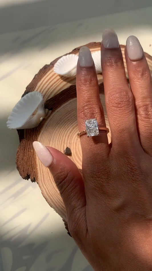 Pandora Radiant Hidden Halo Moissanite Engagement Ring