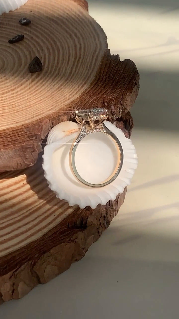 Pandora Radiant Hidden Halo Moissanite Engagement Ring