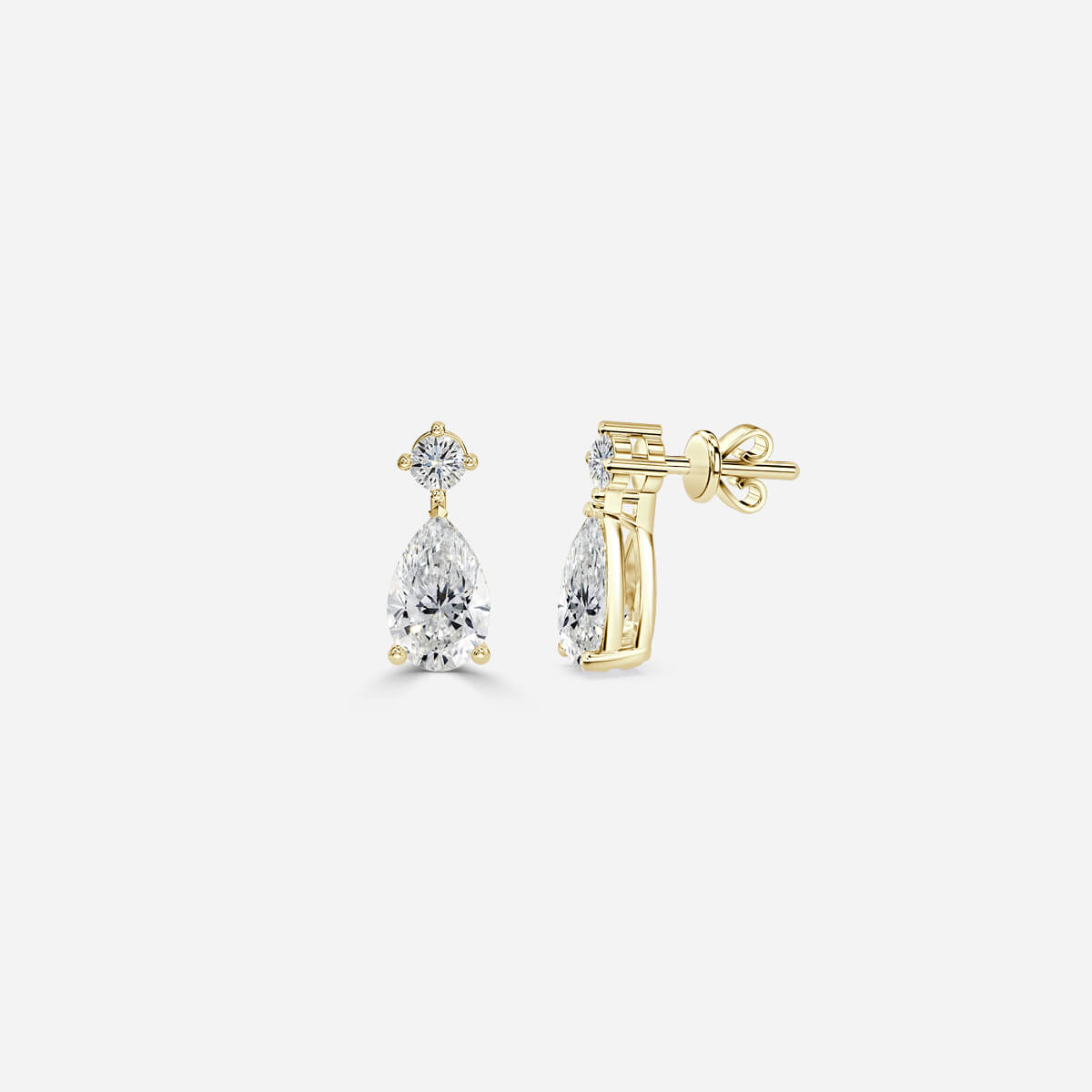 Pear Moissanite Drops Earrings