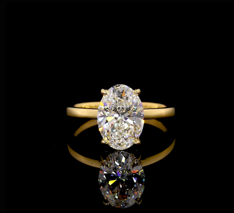 Hidden Halo Moissanite Engagement Ring