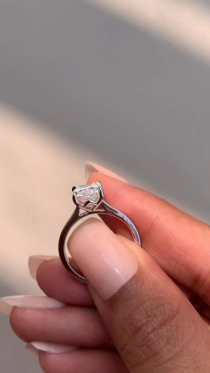 Cushion Solitaire Engagement Ring