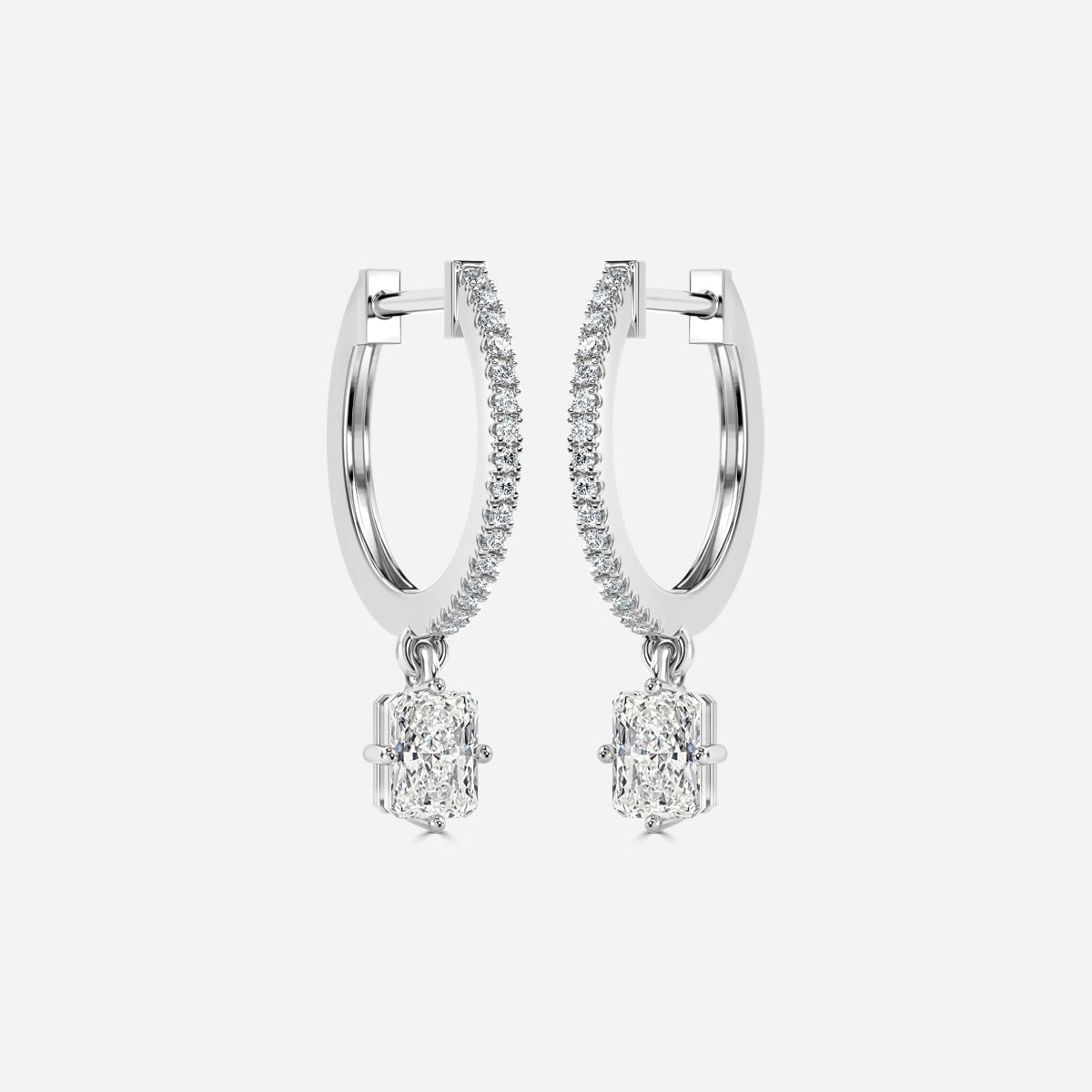 Sia Radiant Moissanite Hoop Earrings