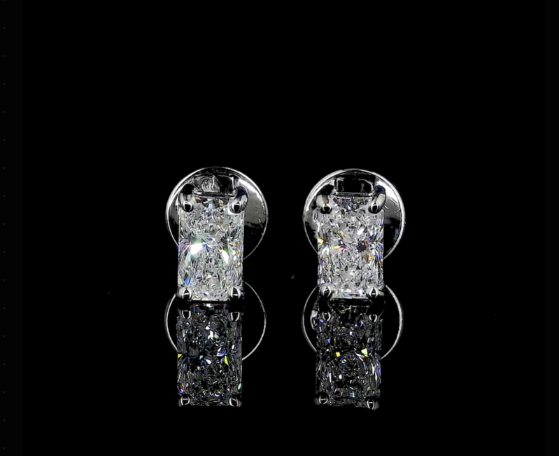 Radiant Moissanite Earrings