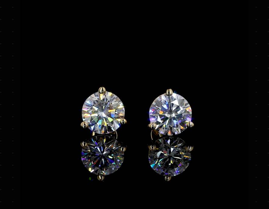 Martini Moissanite Stud Earrings