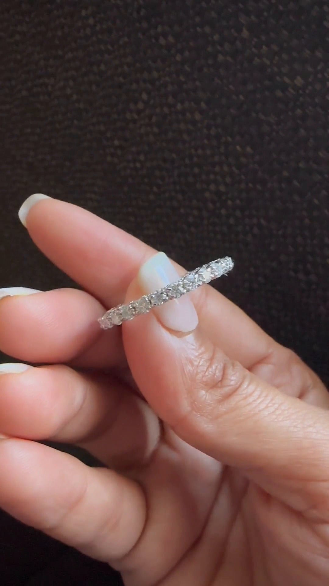 Round Moissanite Eternity Band