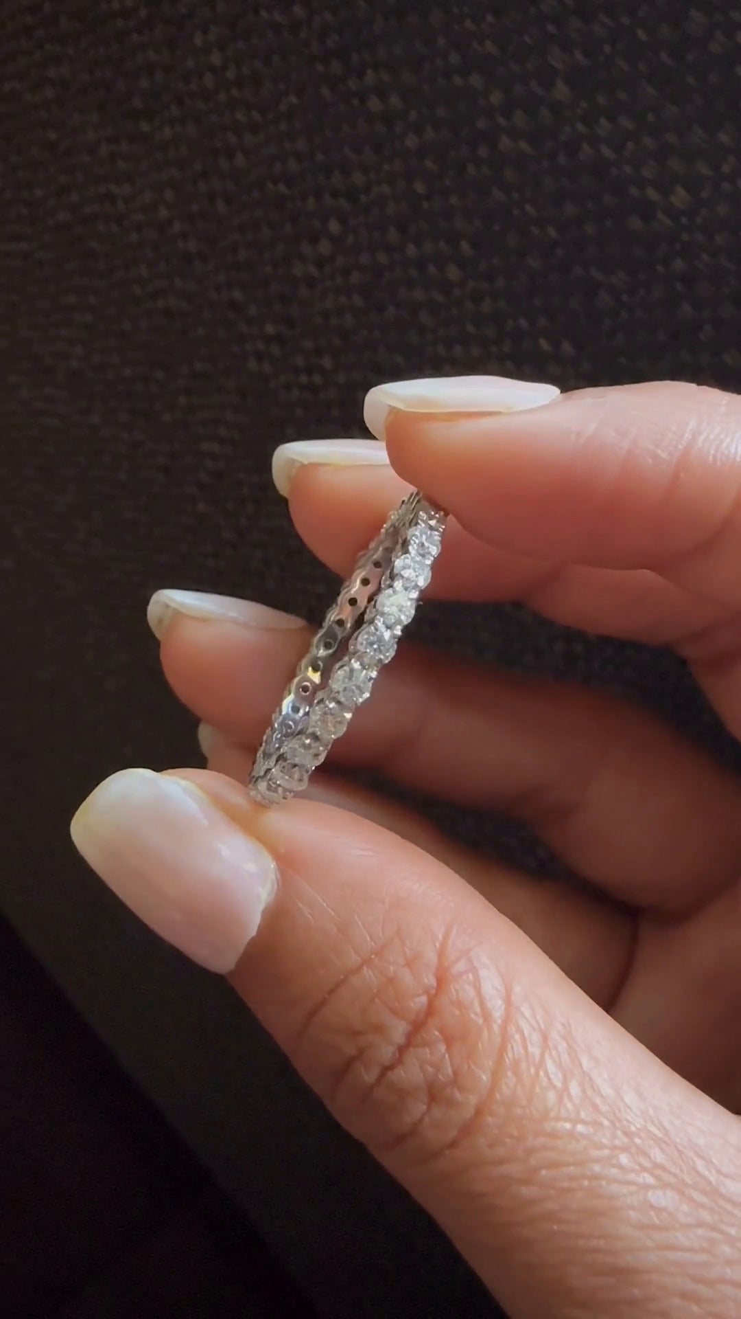 Round Moissanite Eternity Band