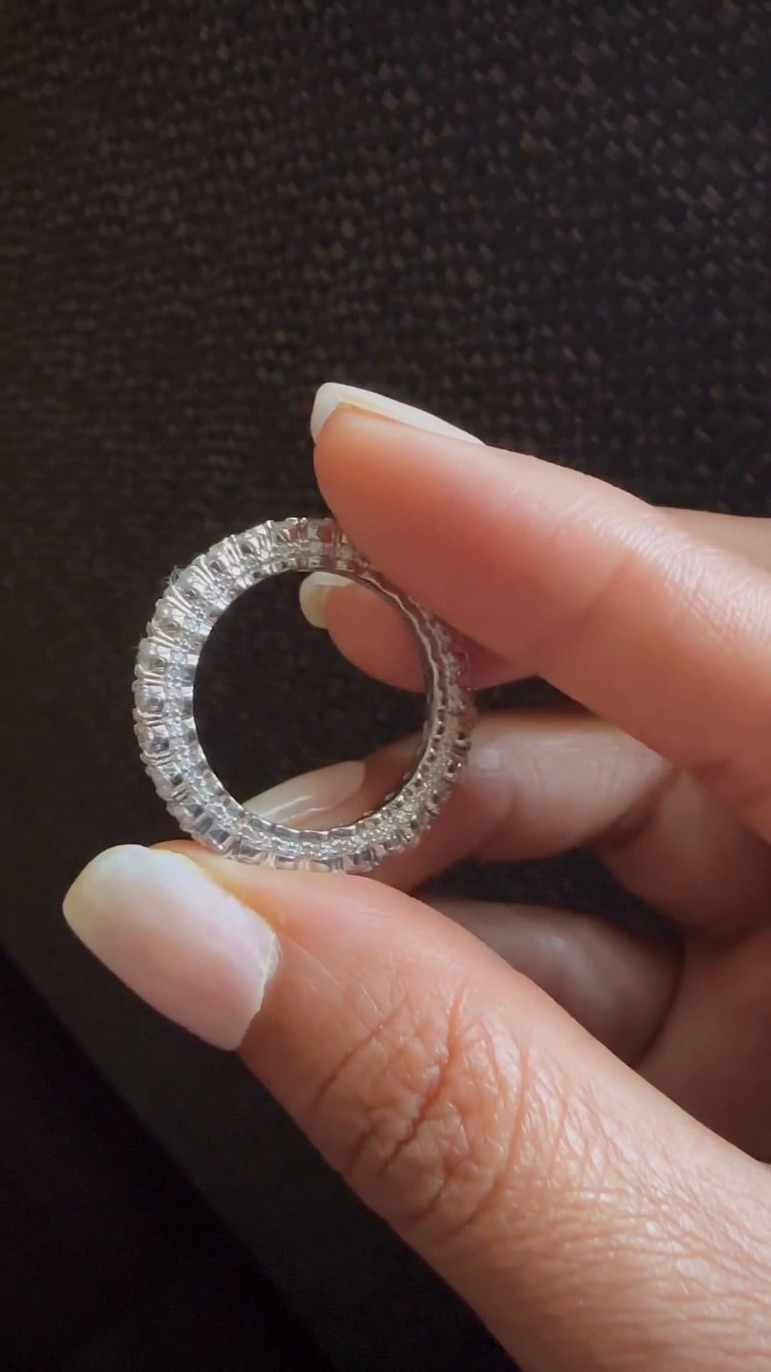 Round Moissanite Eternity Band