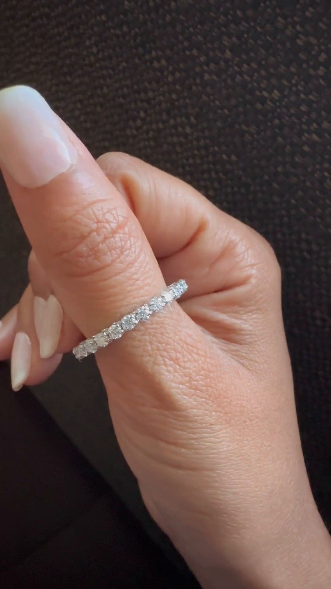 Round Moissanite Eternity Band