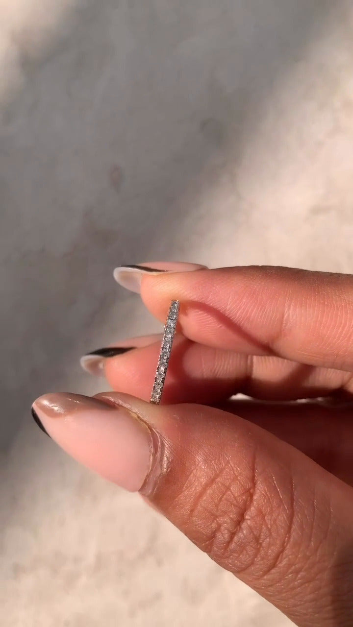 Round Moissanite Hoop Earrings