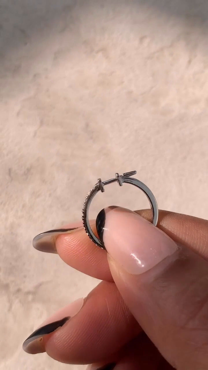 Round Moissanite Hoop Earrings