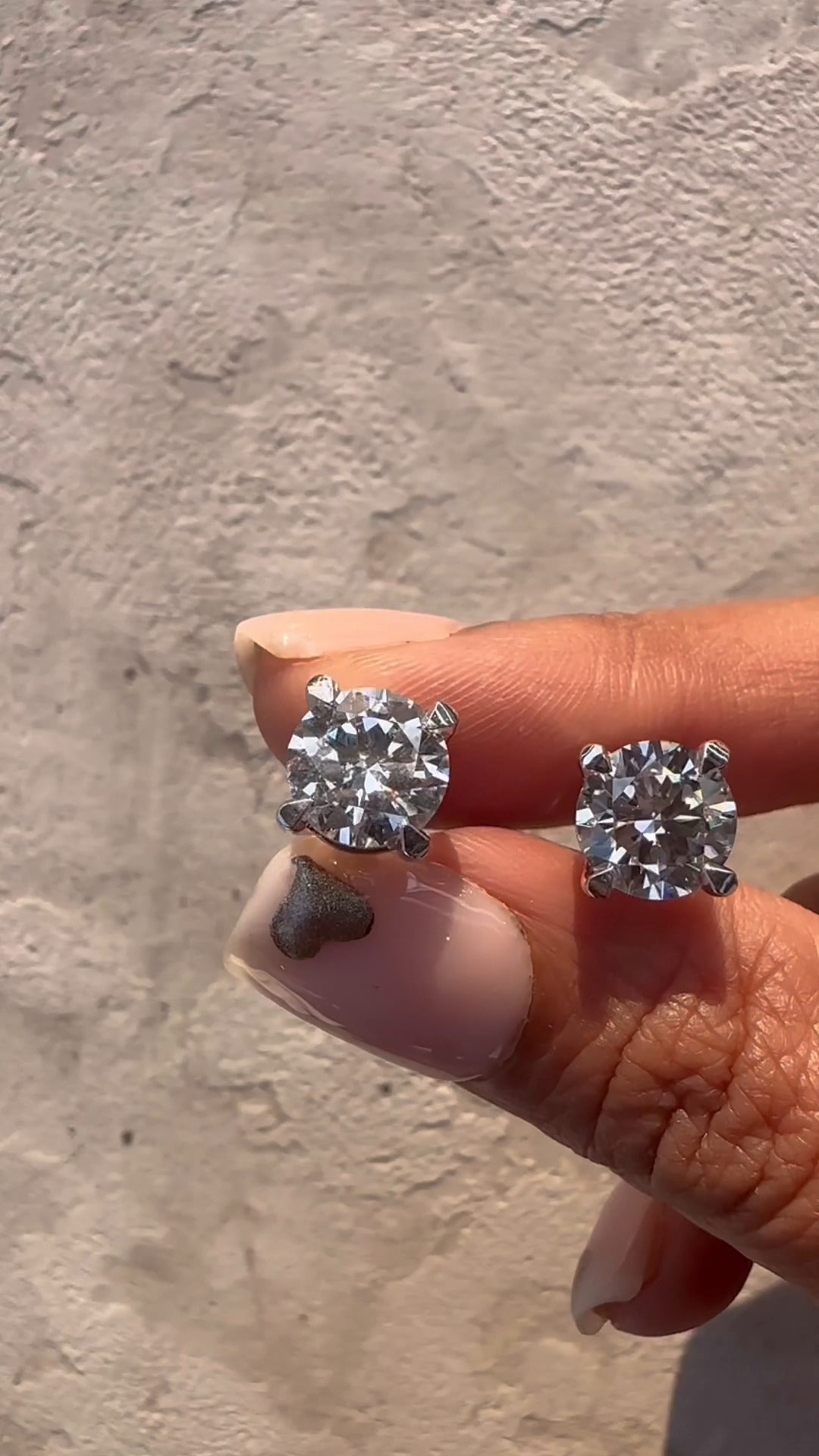 Round Moissanite Stud Earrings