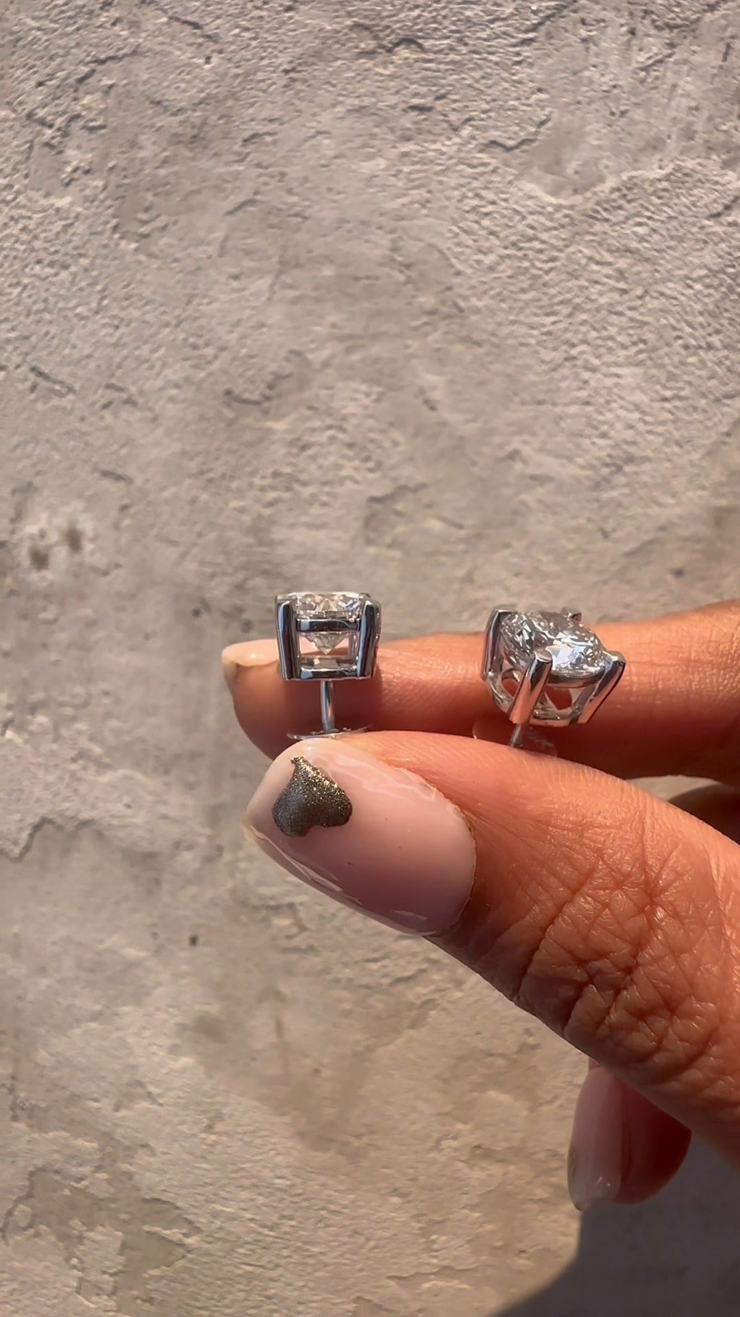 Round Moissanite Stud Earrings