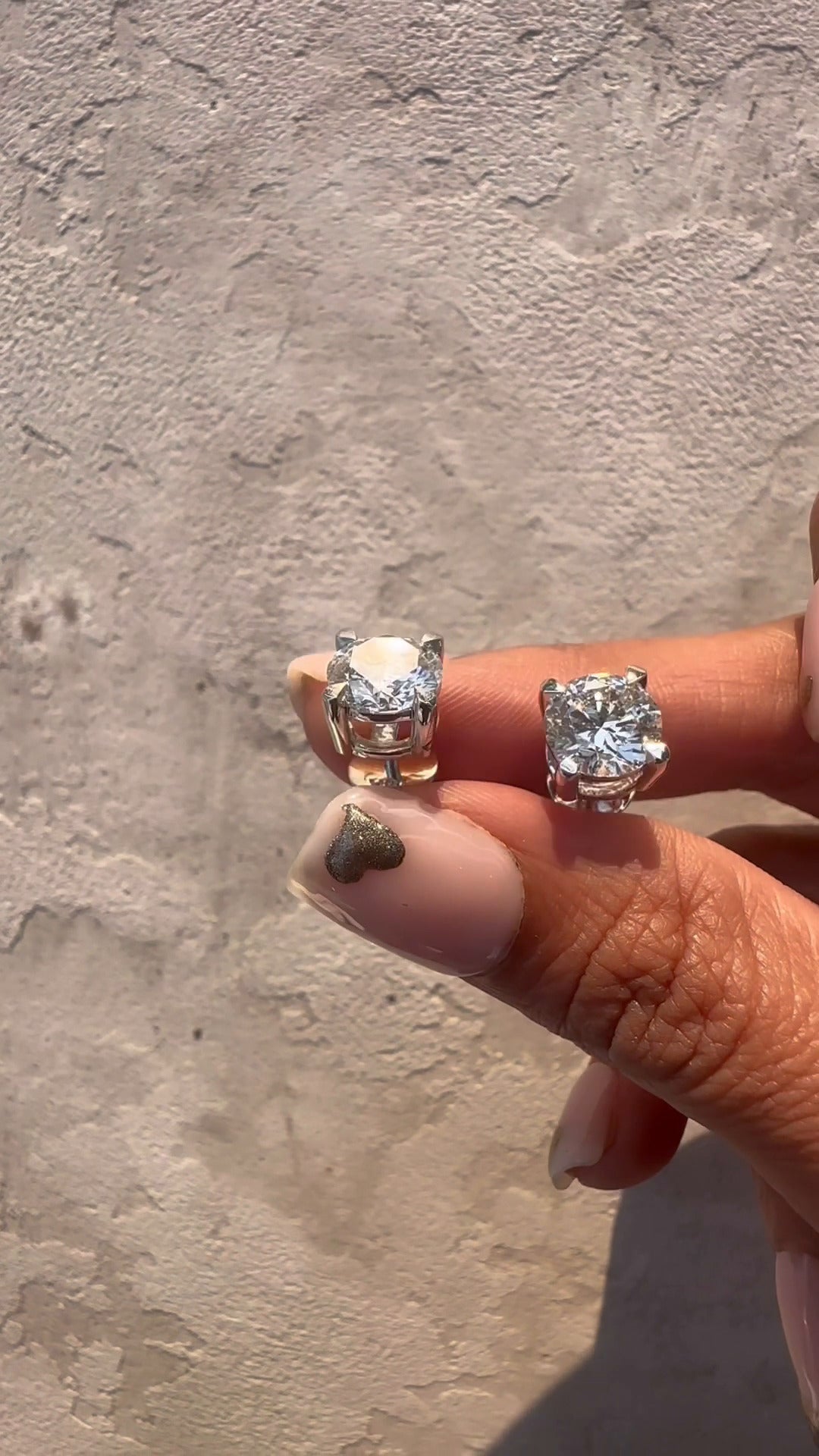 Round Moissanite Stud Earrings