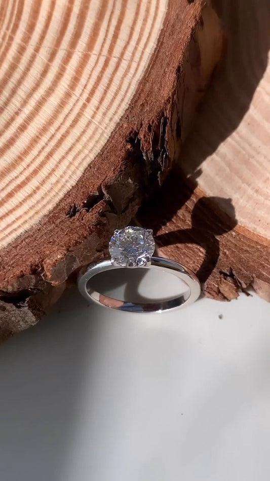 Ailani Round Solitaire Moissanite Engagement Ring