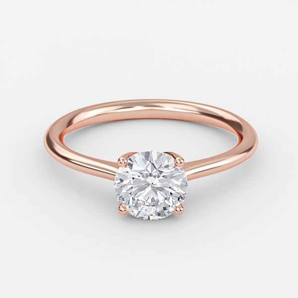 Danica Round Solitaire Moissanite Engagement Ring