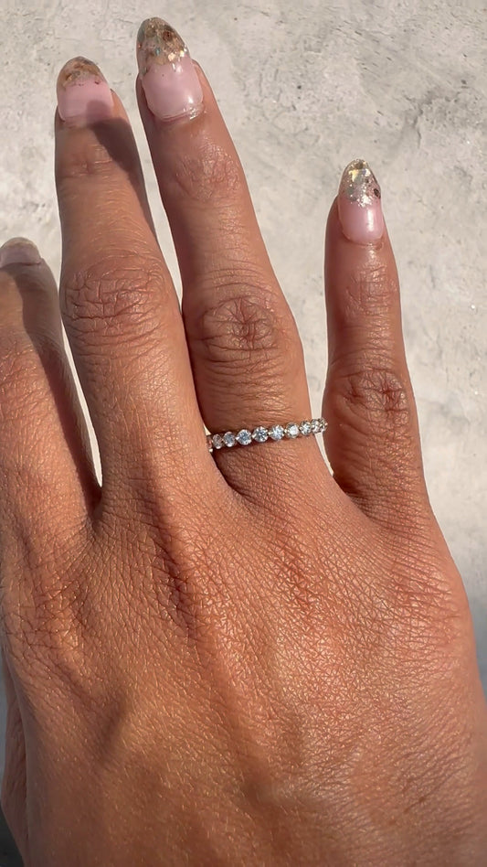 Saga Moissanite Anniversary Wedding Ring