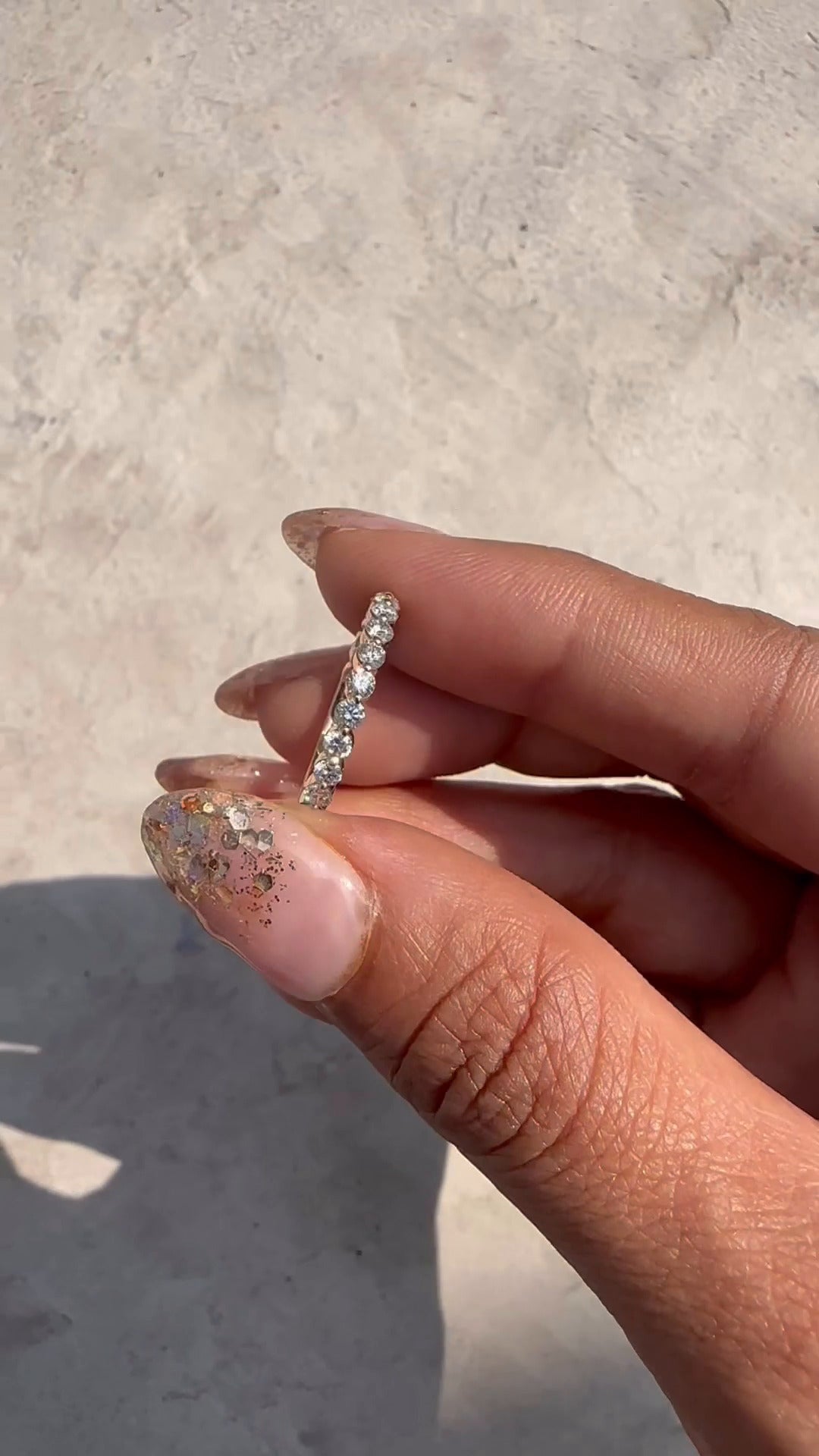 Saga Moissanite Anniversary Wedding Ring