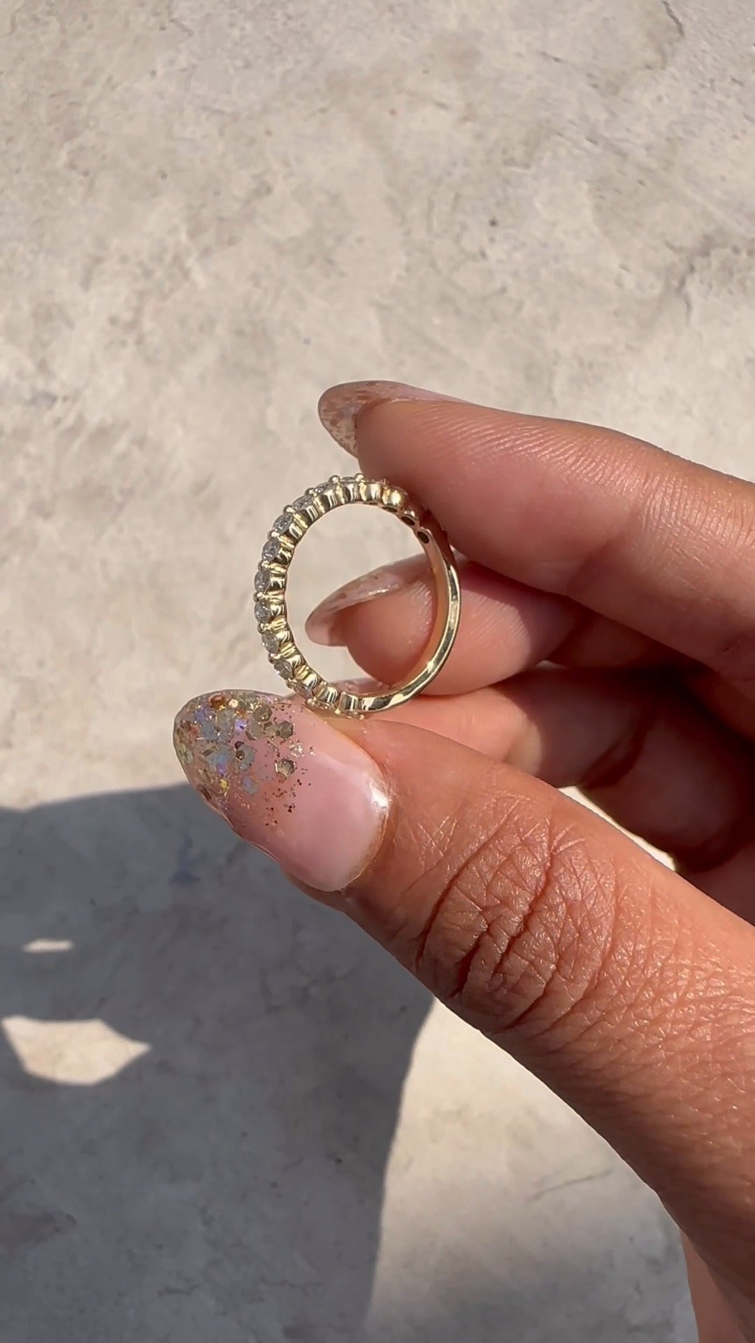 Saga Moissanite Anniversary Wedding Ring