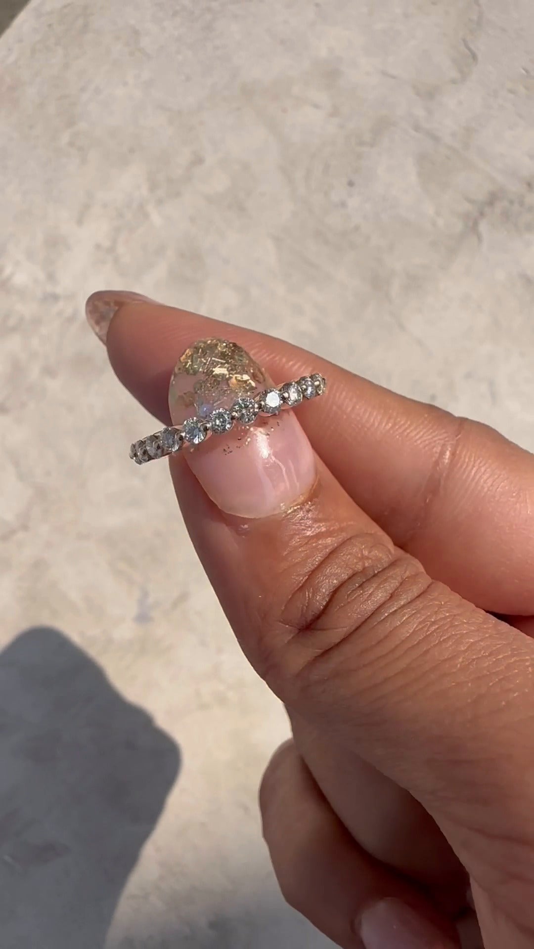 Saga Moissanite Anniversary Wedding Ring