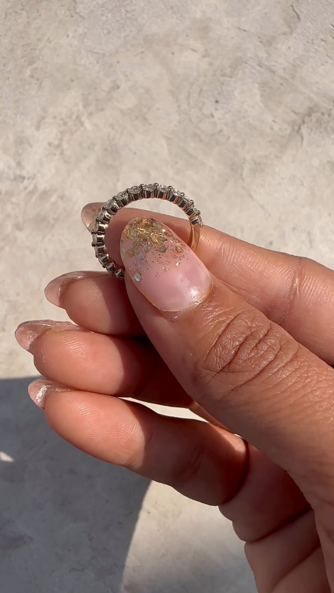 Saga Moissanite Anniversary Wedding Ring