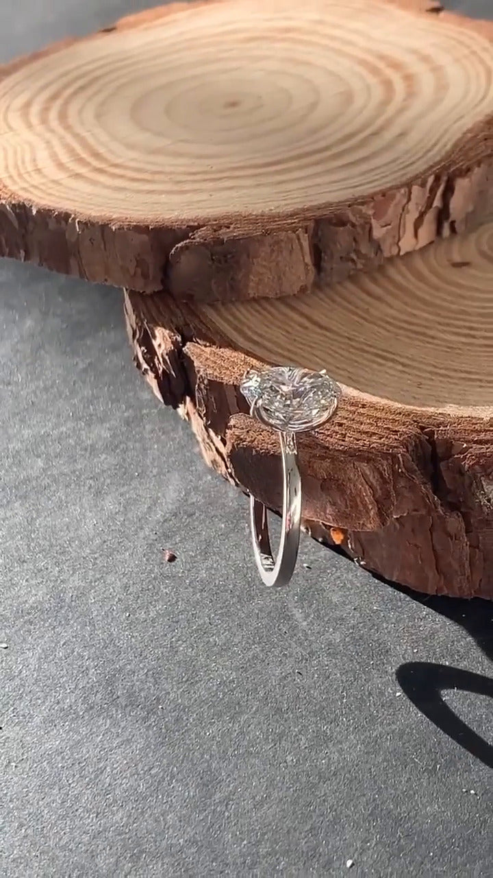 Samira Oval Solitaire Moissanite Engagement Ring