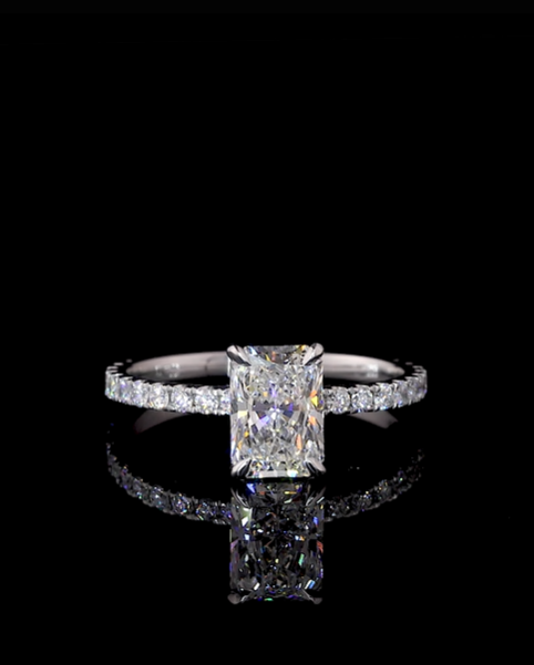 Zeni Radiant Dainty Moissanite Engagement Ring