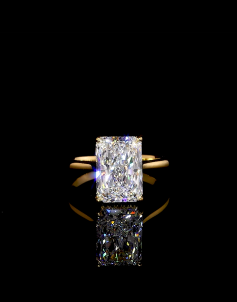 Pandora Radiant Hidden Halo Moissanite Engagement Ring