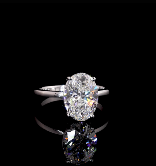 Idalia Oval Solitaire Moissanite Engagement Ring