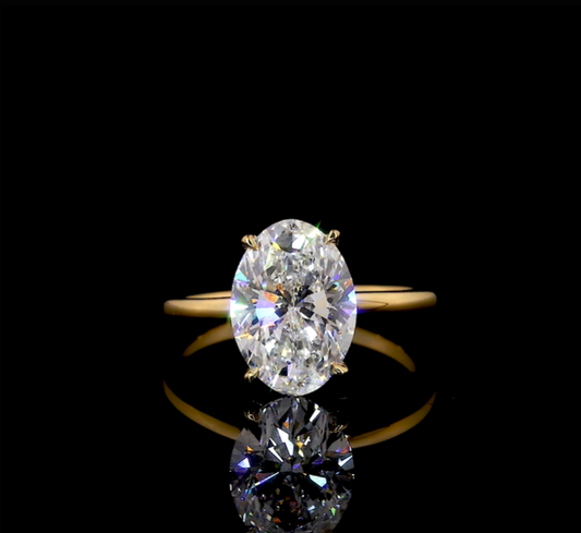 Katherine Oval Solitaire Moissanite Engagement Ring