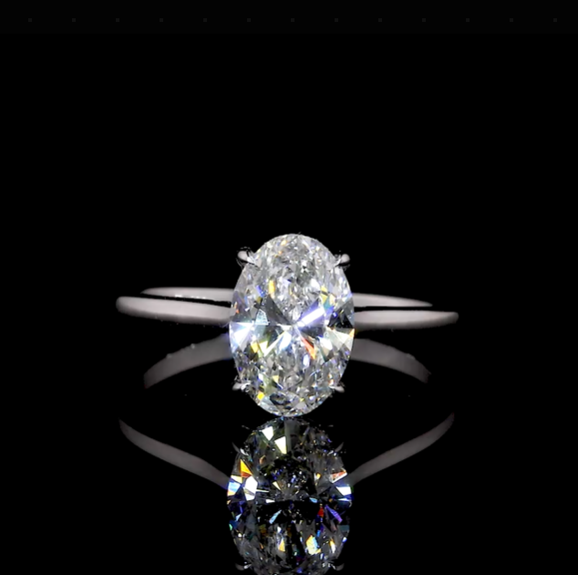 Pandora Oval Hidden Halo Moissanite Engagement Ring
