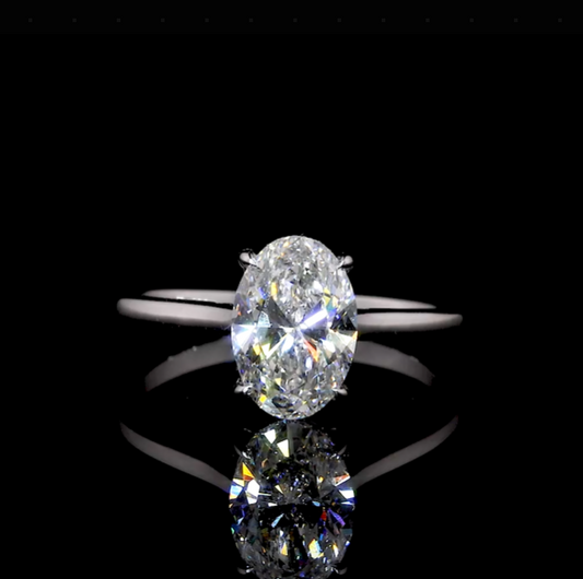 Pandora Oval Hidden Halo Moissanite Engagement Ring