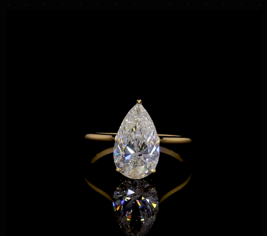 Pandora Pear Hidden Halo Moissanite Engagement Ring