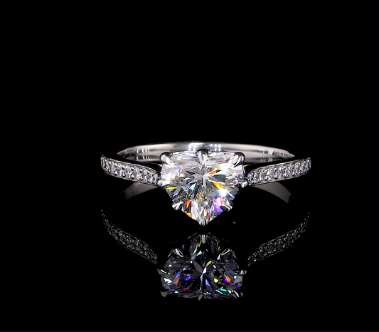 Bellatrix Heart Vintage Moissanite Engagement Ring
