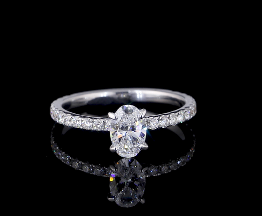 Zeni Oval Dainty Moissanite Engagement Ring