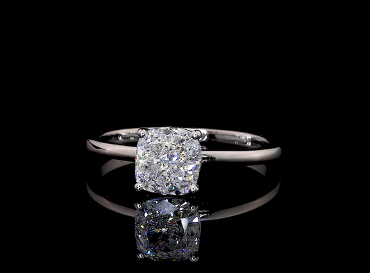 Ailani Cushion Solitaire Moissanite Engagement Ring