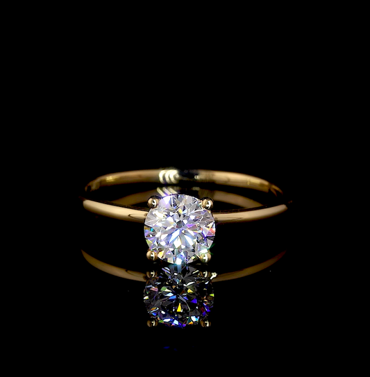 Ailani Round Solitaire Moissanite Engagement Ring