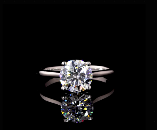 Danica Round Solitaire Moissanite Engagement Ring