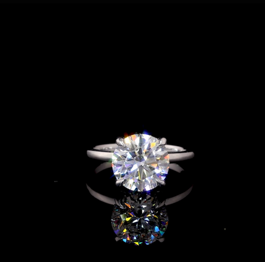 Idra Round Hidden Halo Moissanite Engagement Ring