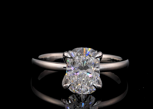 Samira Cushion Solitaire Moissanite Engagement Ring