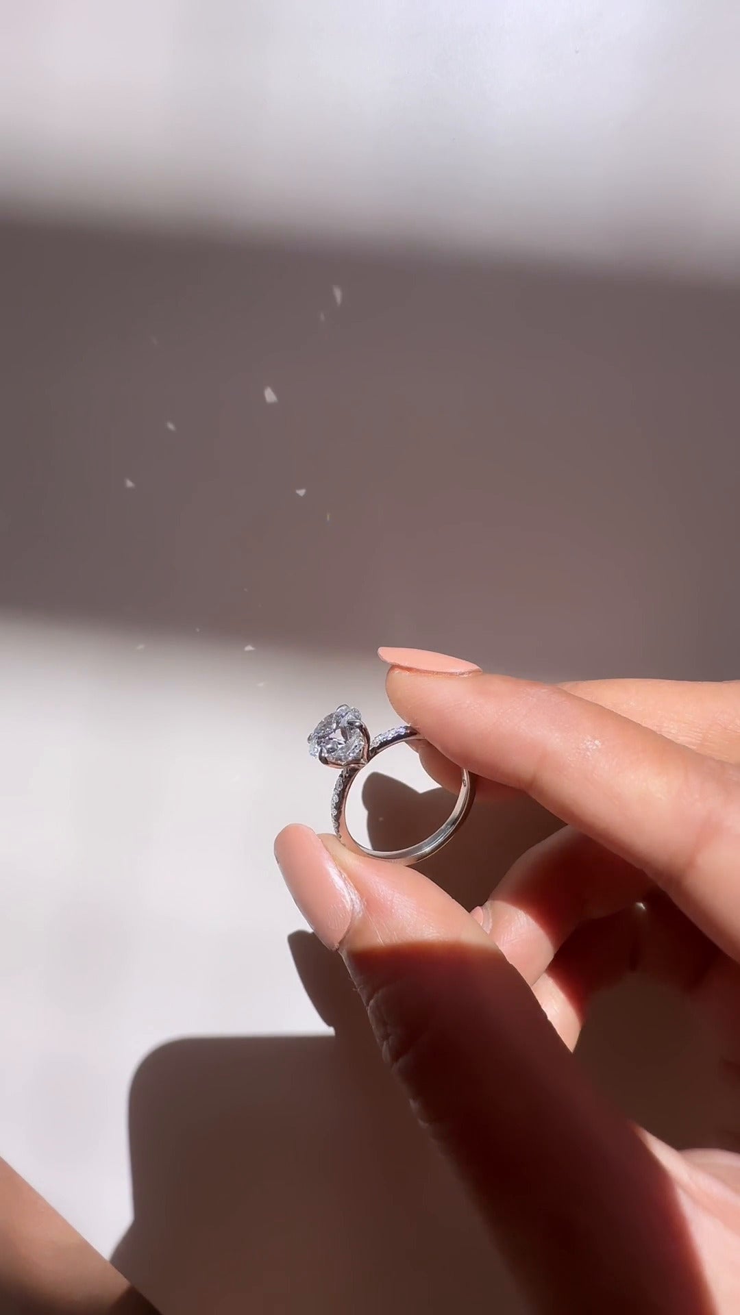 Siobhan Round Hidden Halo Moissanite Engagement Ring
