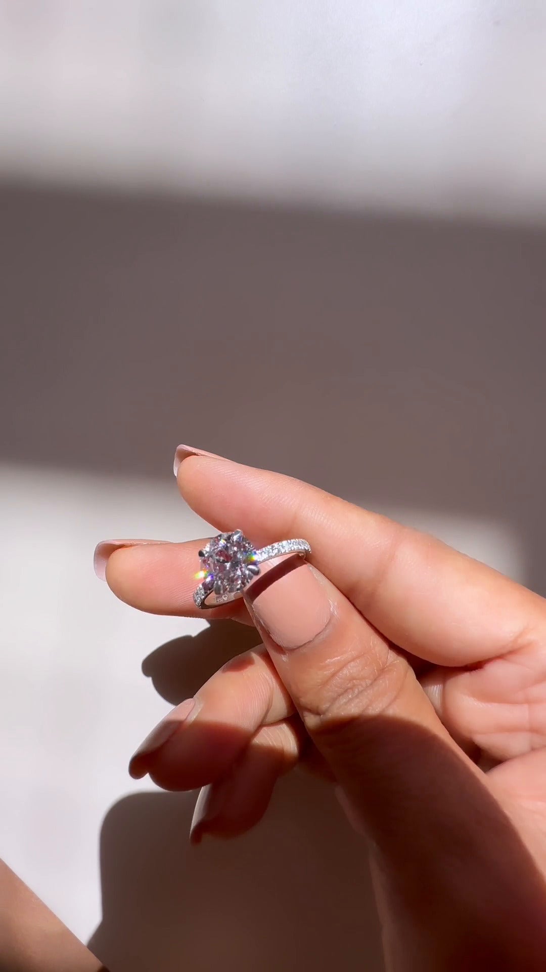 Siobhan Round Hidden Halo Moissanite Engagement Ring