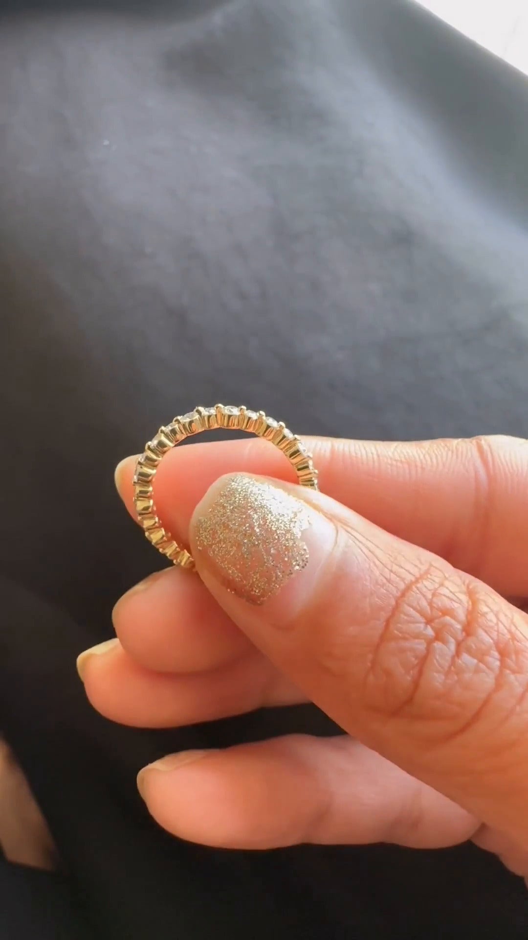 Skye Moissanite Stackable Ring