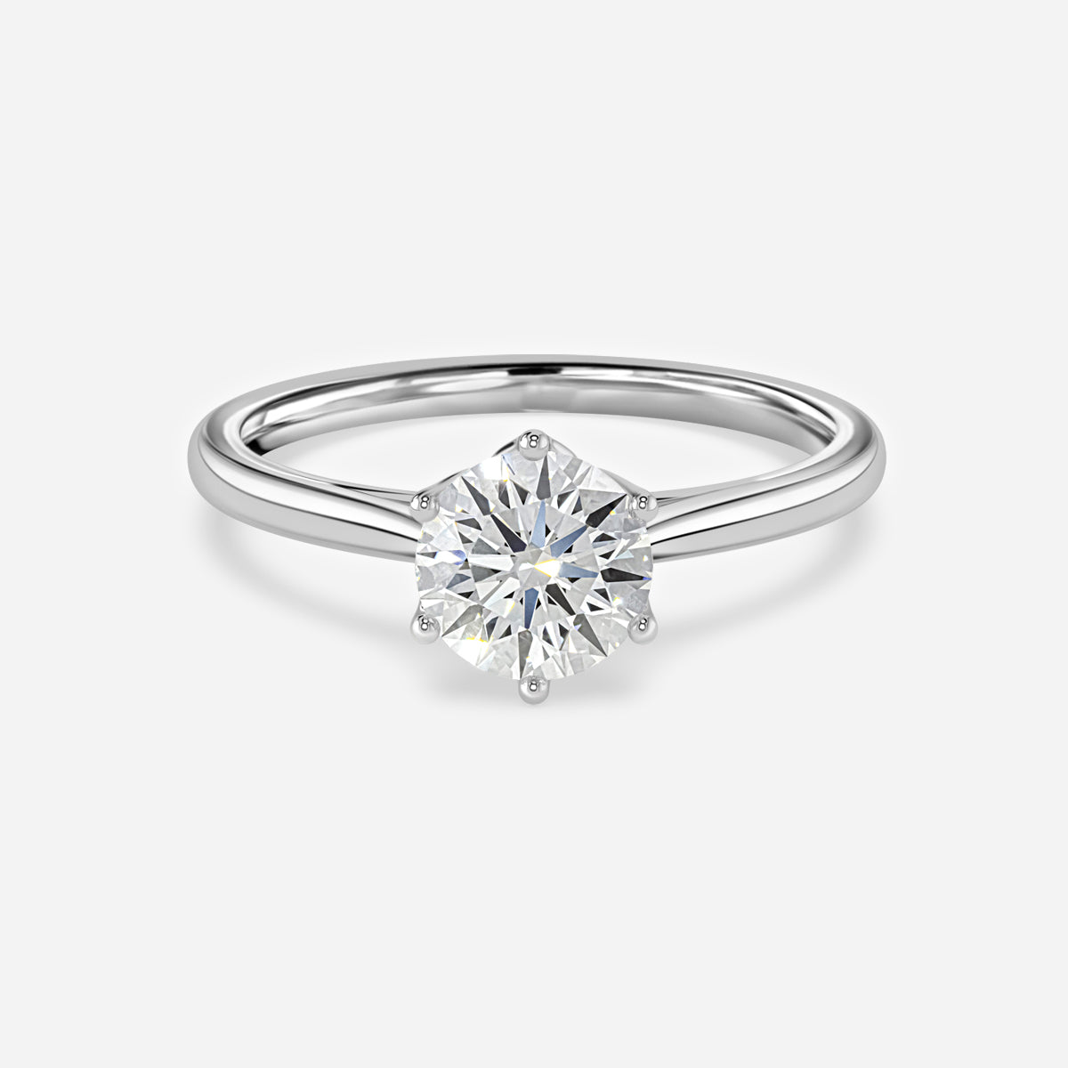 Neoma Round Solitaire Moissanite Engagement Ring