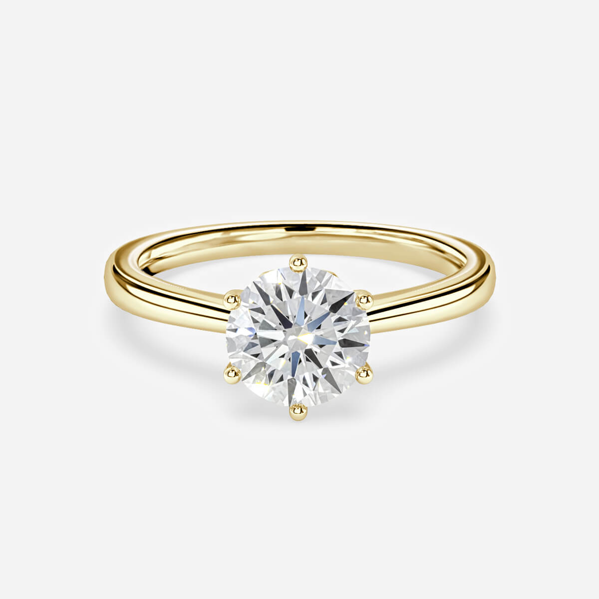 Neoma Round Solitaire Moissanite Engagement Ring