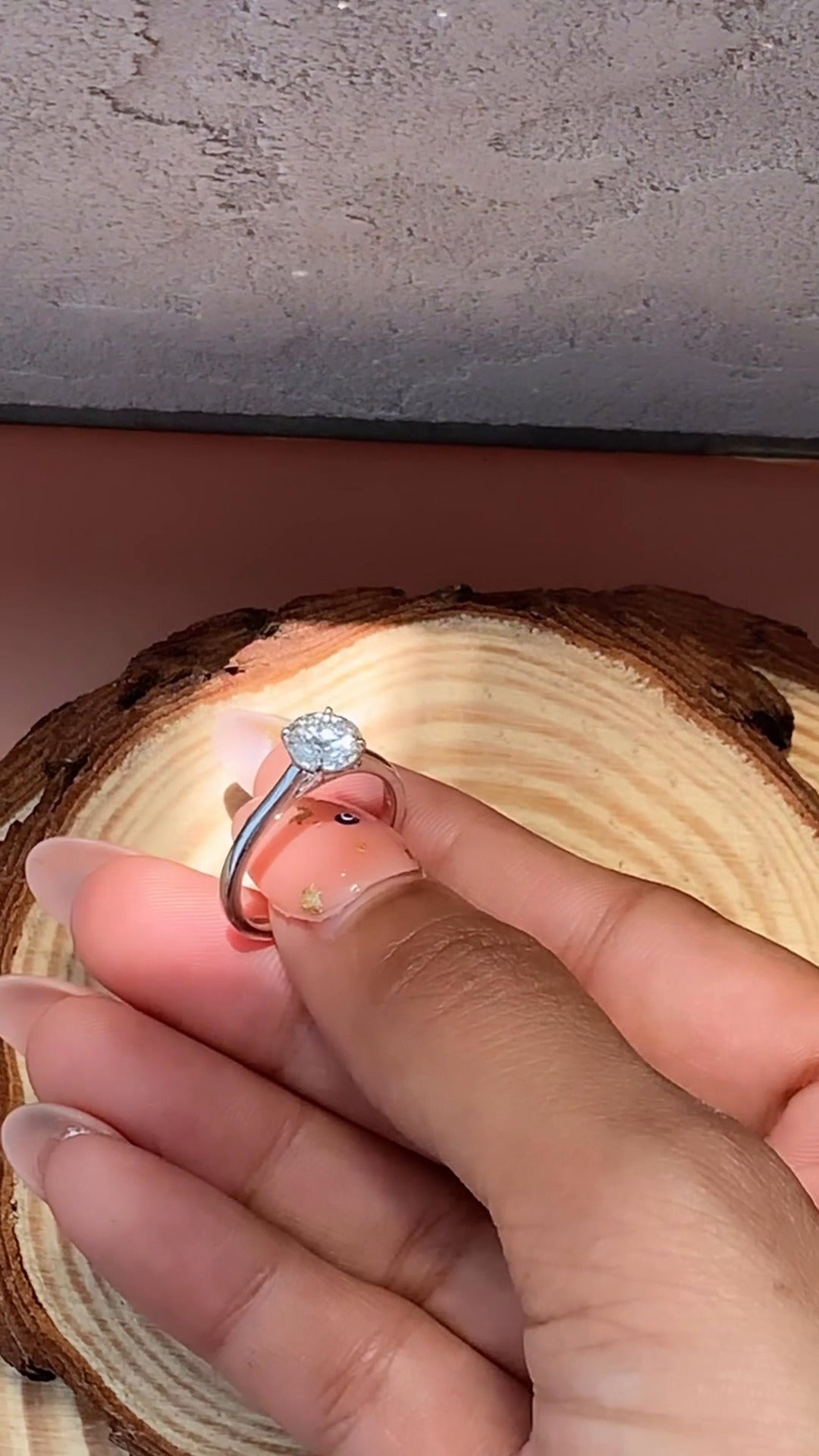 Bernadette Round Solitaire Moissanite Engagement Ring