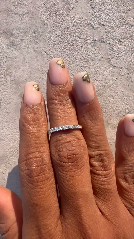Solstice Moissanite Anniversary Band